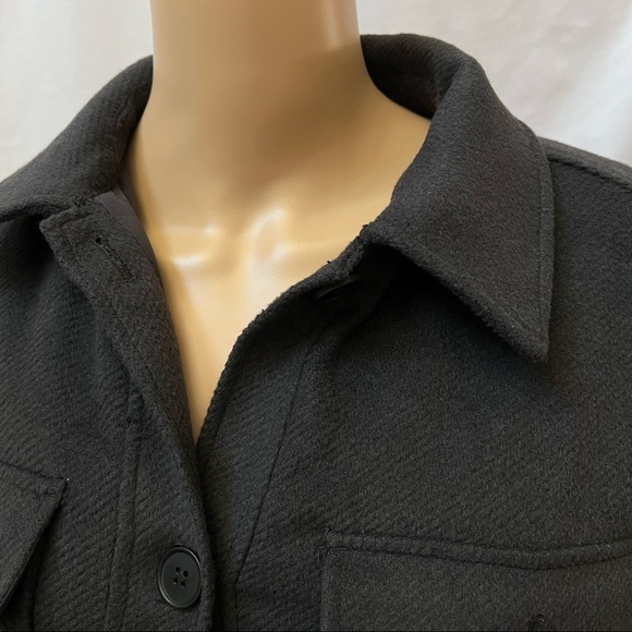 Kangol X H&M Oversized Unisex Gray‎ Shacket Shirt Jacket Coat Size S - Picture 6 of 16